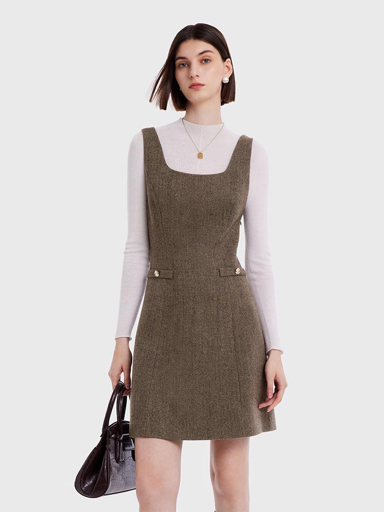 Retro Washable Woolen Tank Dress