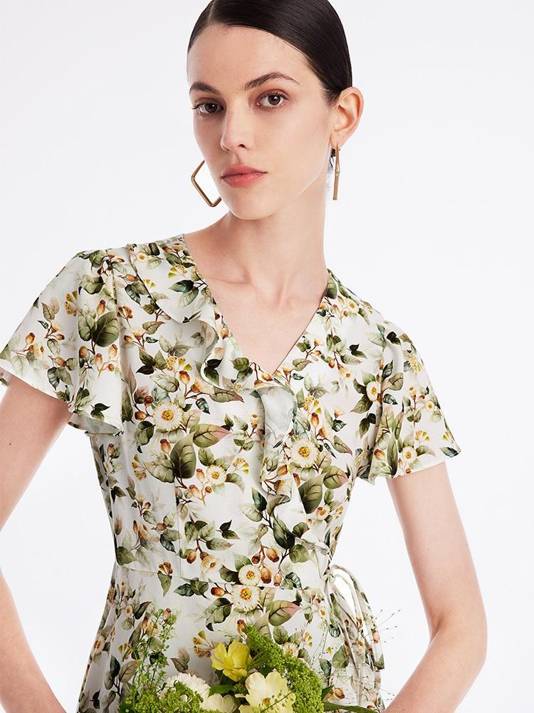 One-piece Floral Tea Break Mini Dress