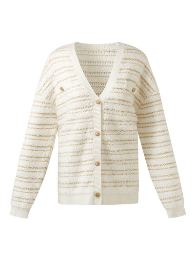 Tencel Wool Single-Breasted Women Cardigan