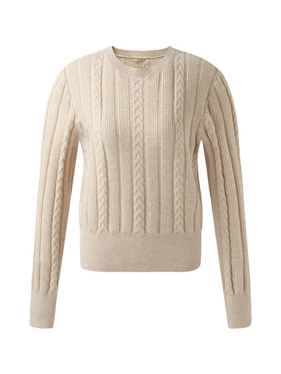 Cashmere Cable Knit Women Sweater