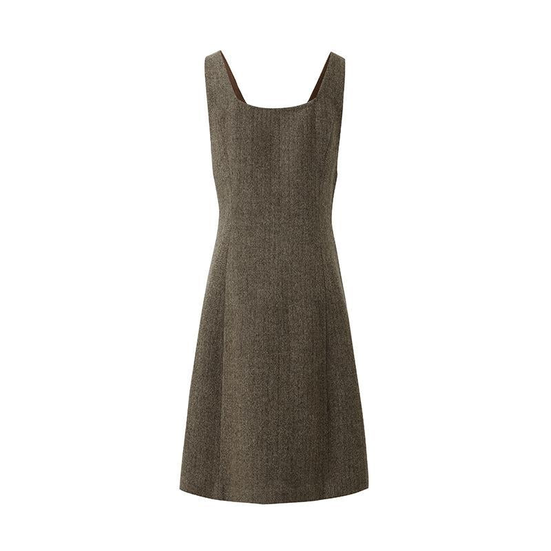 Retro Washable Woolen Tank Dress