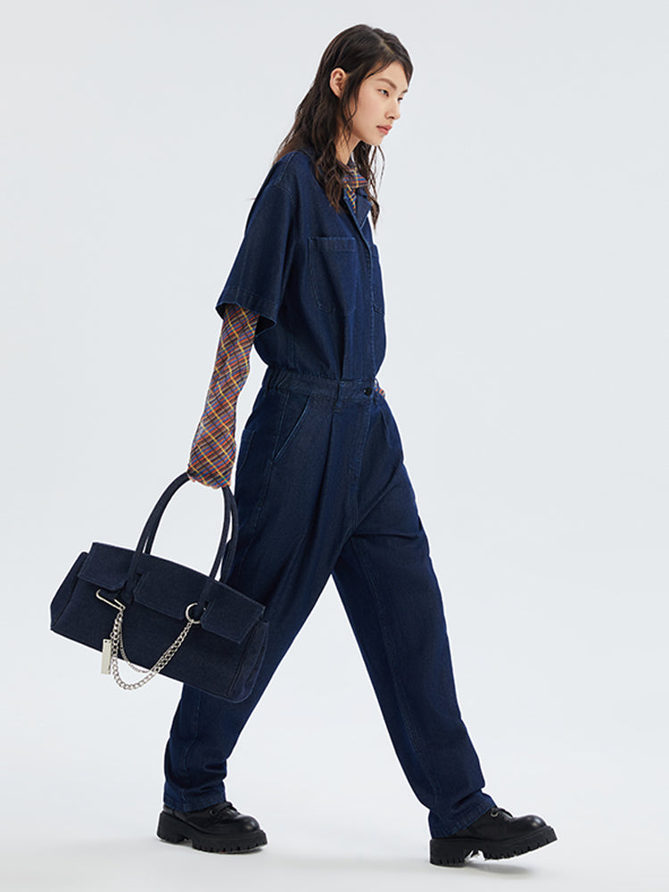 Denim Full Length Jumpsuit