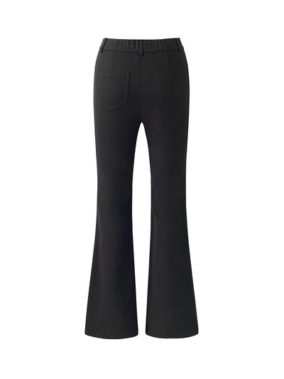 Fleece Lined Micro-Flared Ankle Length Women Pants