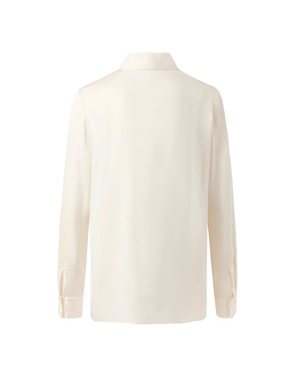 22 Momme Mulberry Silk Ruffle Women Shirt