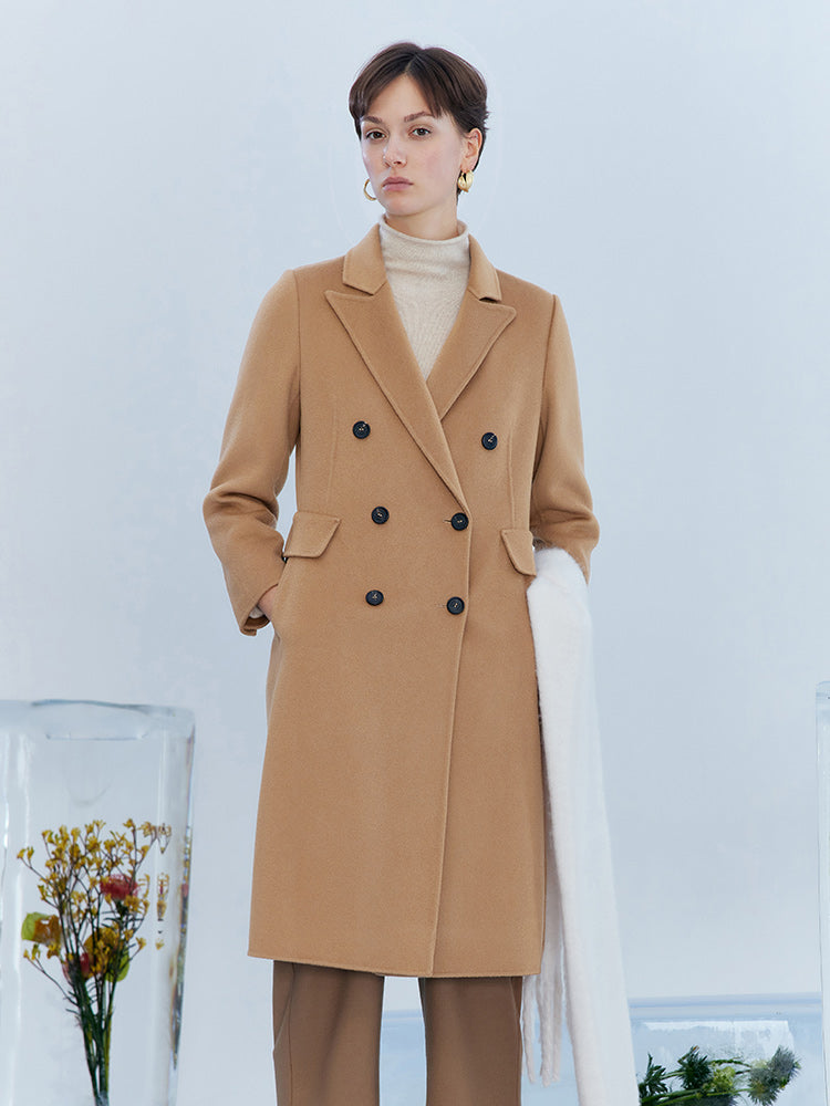 Cashmere Double Face Mid-Length Women Coat