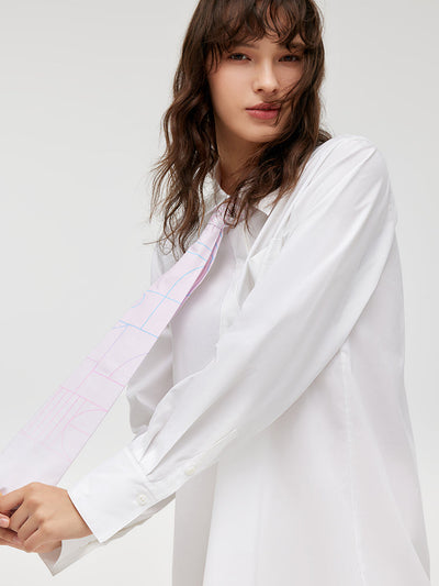 GOELIA X CHRISTINE PHUNG Shirt Dress With Necktie