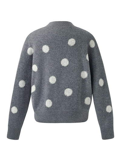 Wool Blend Polka Dots Women Sweater