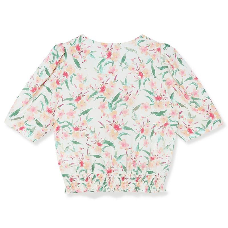 Silk Floral Loose Women Blouse