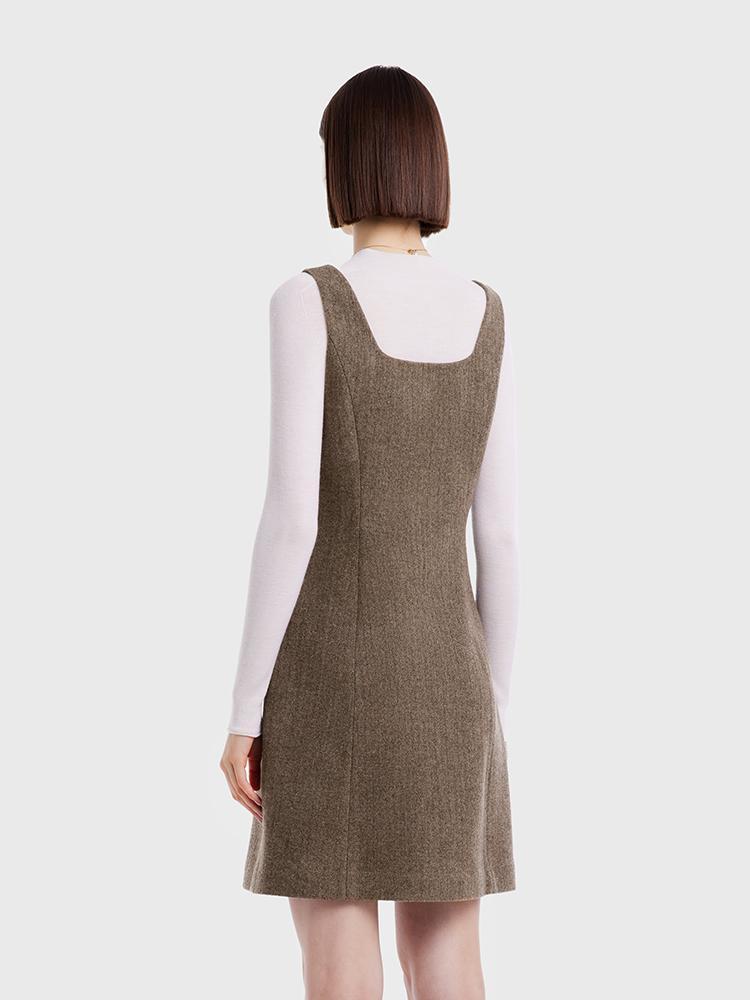 Retro Washable Woolen Tank Dress