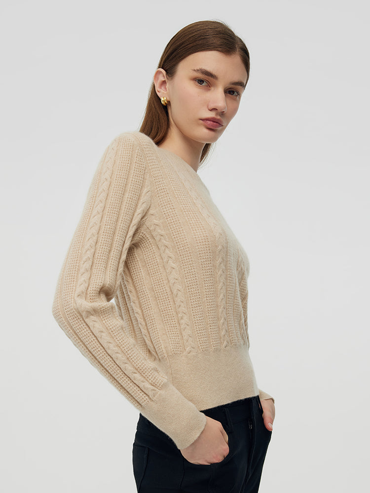 Cashmere Cable Knit Women Sweater