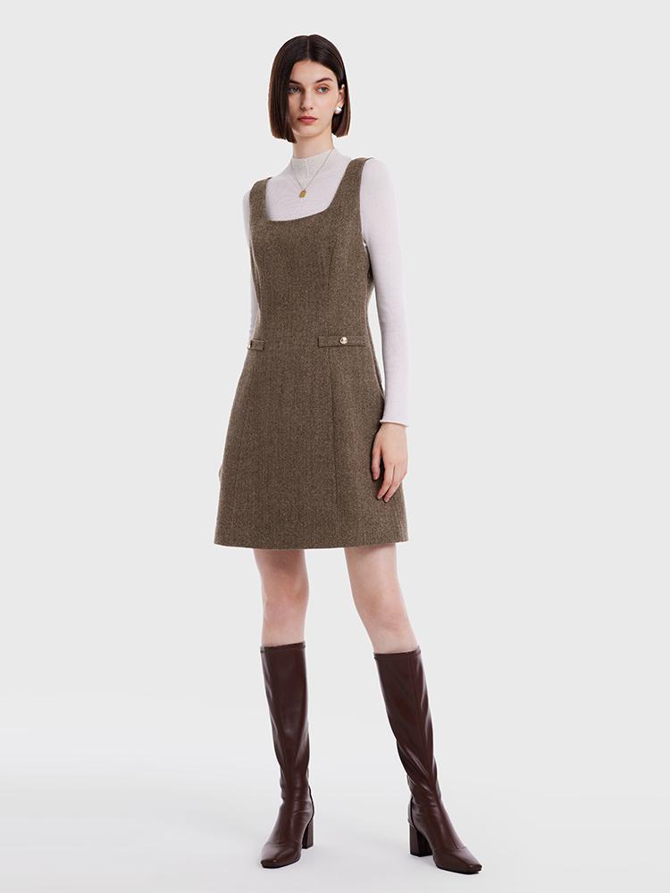 Retro Washable Woolen Tank Dress