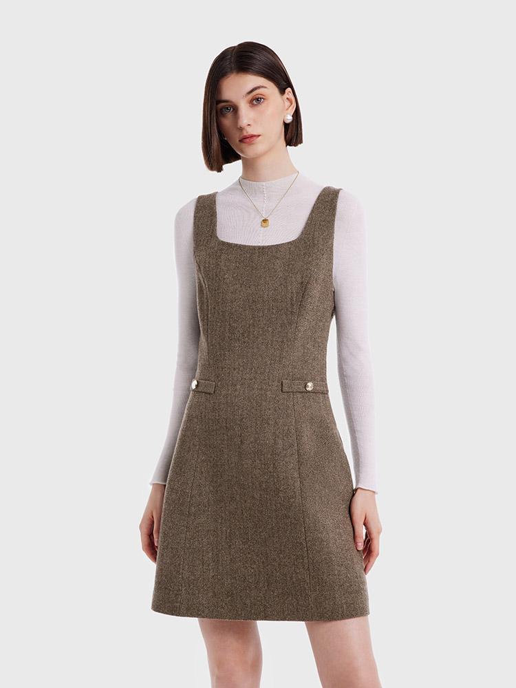 Retro Washable Woolen Tank Dress