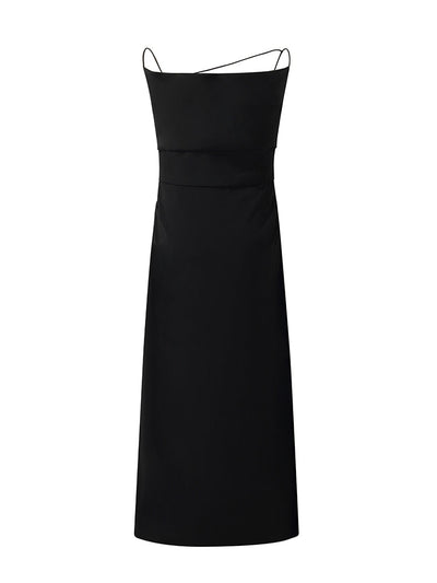 Triacetate Reversible Women Strap Midi Dress